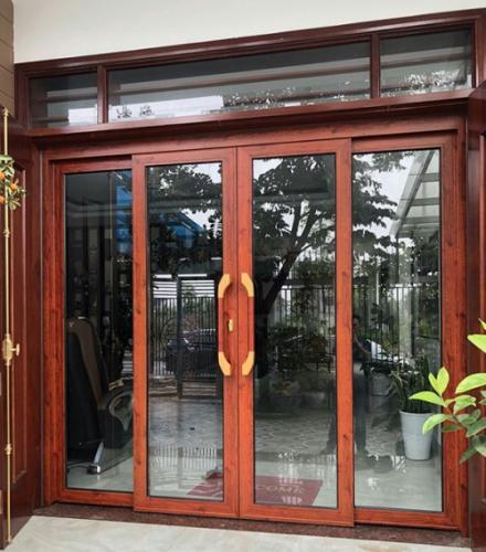CỬA ĐI LÙA TRƯỢT XINGFA VÂN GỖ NHẬP KHẨU CHÍNH HÃNG.